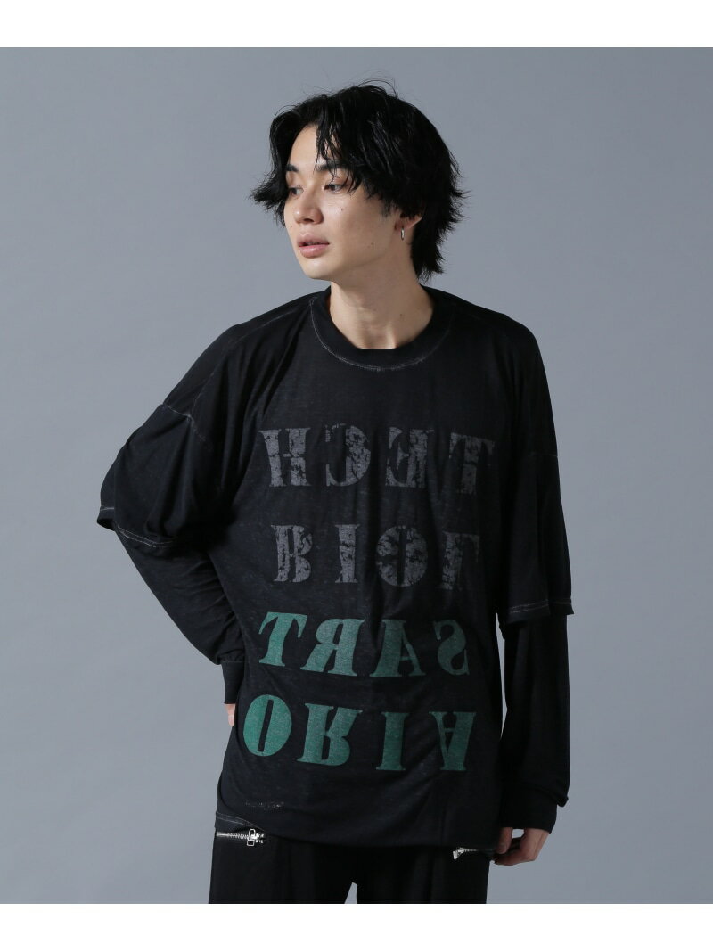 【SALE/50%OFF】LHP DankeSchon/ダンケシェーン/OPAL FAKE LAYER LST エルエイチピー トップス カットソー・Tシャツ レッド グリーン【RBA_E】【送料無料】