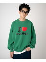 【SALE/33%OFF】WEGO MEN'S アイラブホリデープルオーバー ウィゴー トップス パーカー・フーディー グリーン ホワイト ブラック【RBA_E...