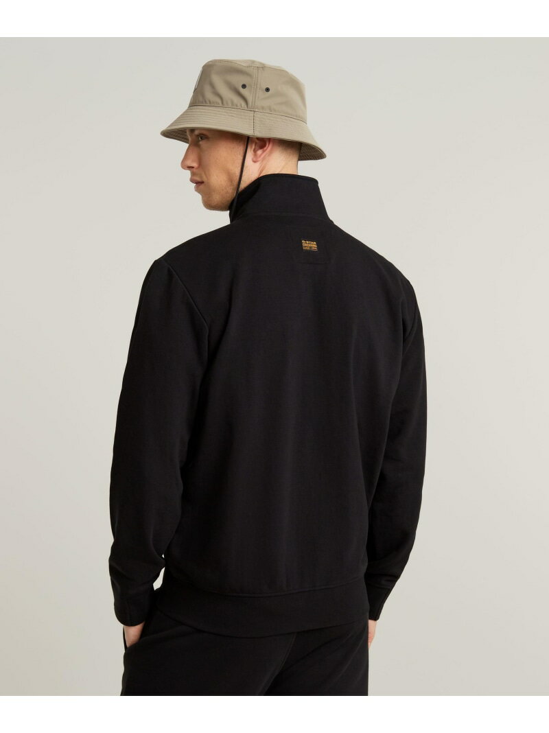 G-Star RAW 【公式ショップ】NIFOUS ZIP THRU SWEATER/ワンポイントフルジップスウェット ジースターロゥ トップス スウェット・トレーナー ブラック【送料無料】