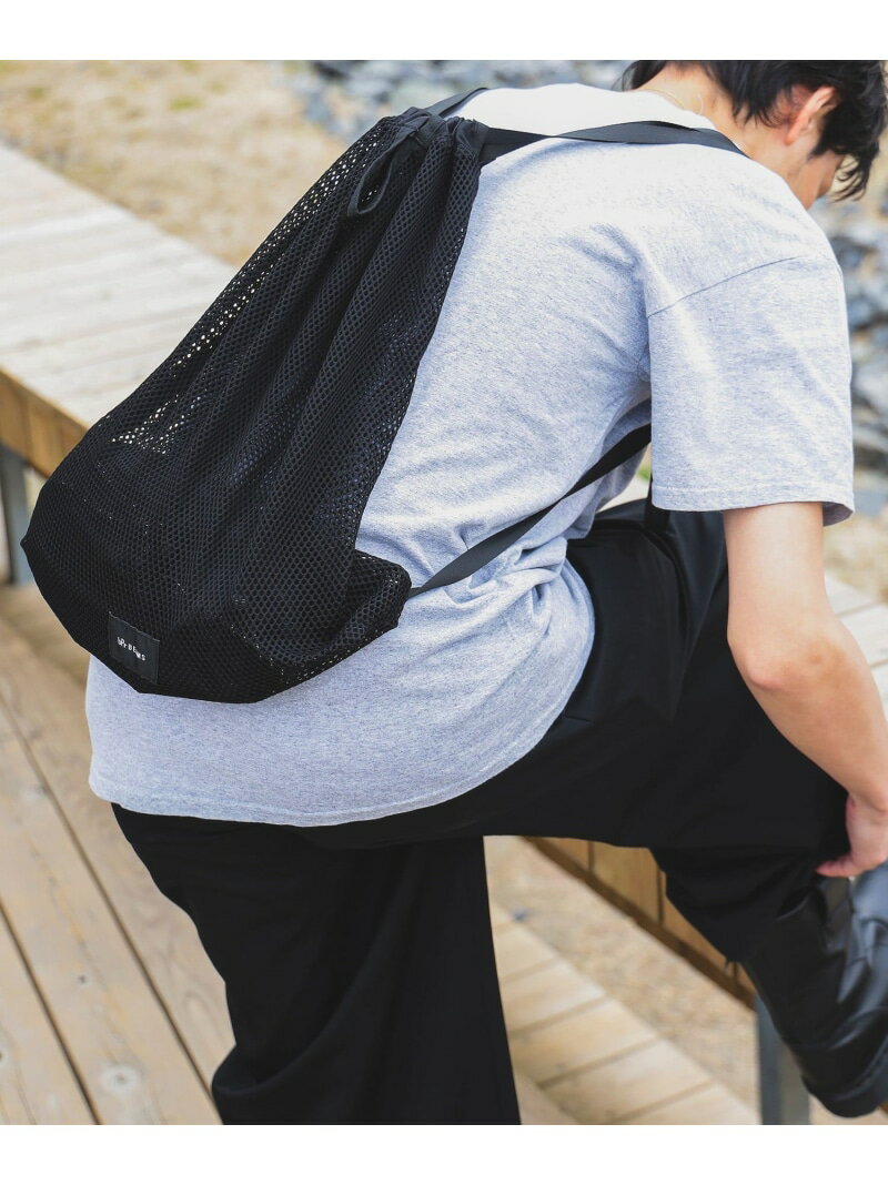 bPr BEAMS メッシュ 2WAY バッグ ビームス メン 財布・ポーチ・ケース ポーチ ホワイト ブラック【送料無料】