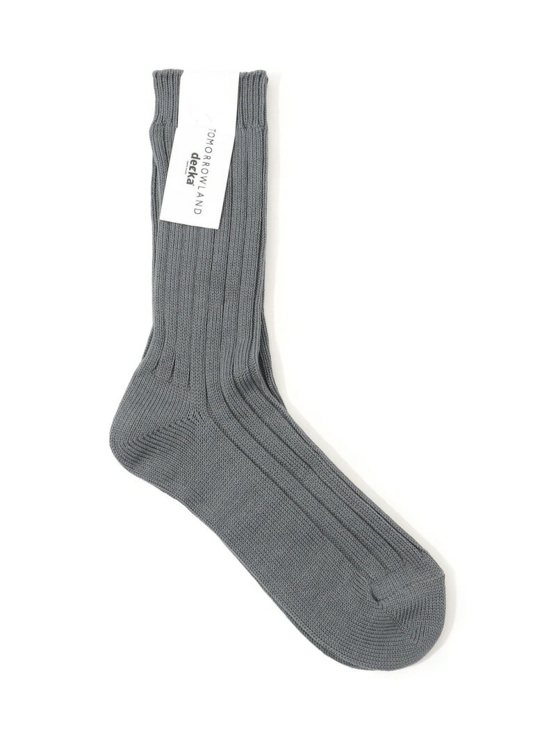 TOMORROWLAND GOODS 【別注】decka Heavyweight Socks リブソックス トゥモローランド 靴下・レッグウェア 靴下