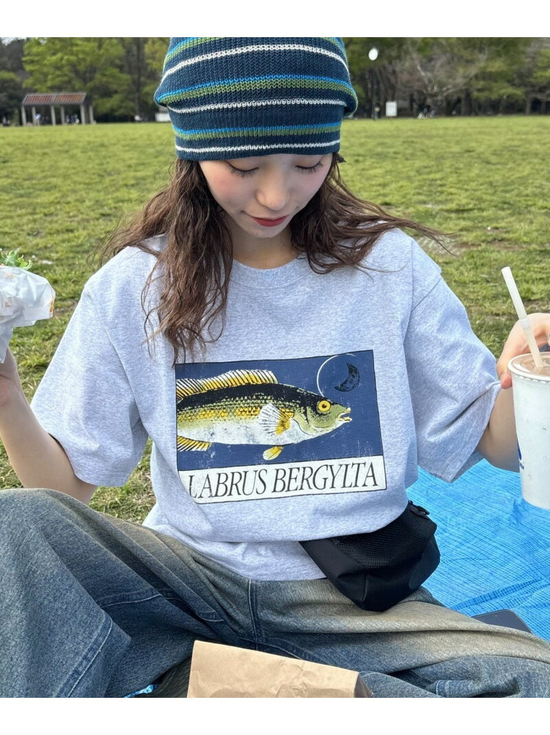 【SALE／70%OFF】CIAOPANIC TYPY 【UNISEX】レトロ魚TEE チャオパニックティピー トップス カットソー・Tシャツ グレー イエロー ホワイト【RBA_E】のサムネイル