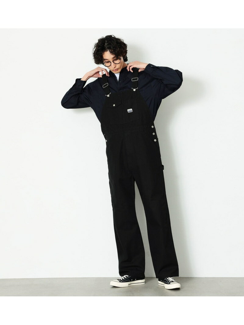 EDWIN EDWIN 【直営店限定】オーバーオール【ユニセックス】 エドウインオンラインモール オールインワン・オーバーオール オーバーオール・サロペット ブラック ホワイト【送料無料】