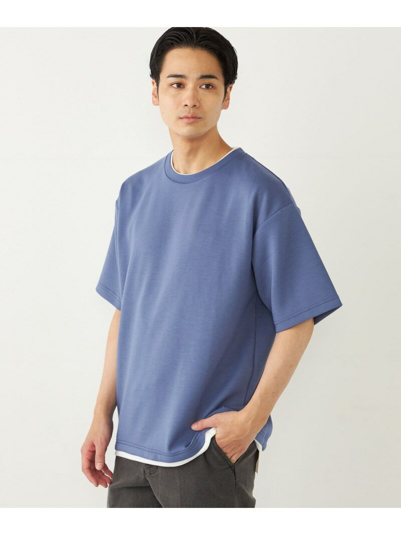 【SALE/40%OFF】SHIPS Colors SHIPS Colors:フェイクレイヤード クルーネック トップス2◇ シップス トップス カットソー・Tシャツ グレー ブラウン ブルー【RBA_E】
