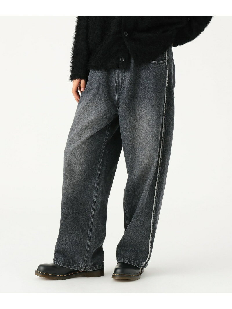 ジーンズ メンズ 韓国 スリム 加工 ストレッチ ライト ブルー カジュアル パンツ 男性 デニム スタイリッシュ 春