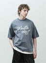 SLICK ドロップショルダープリントT(Waste Not) スリック トップス カットソー・Tシャツ グレー ブラック ホワイト