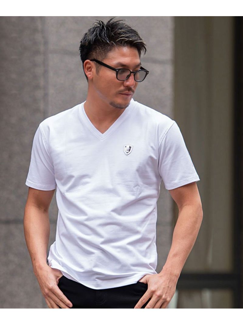VIOLA VIOLA プリントVネック半袖Tシャツ シルバーバレット トップス カットソー・Tシャツ レッド ブラック ホワイト【送料無料】