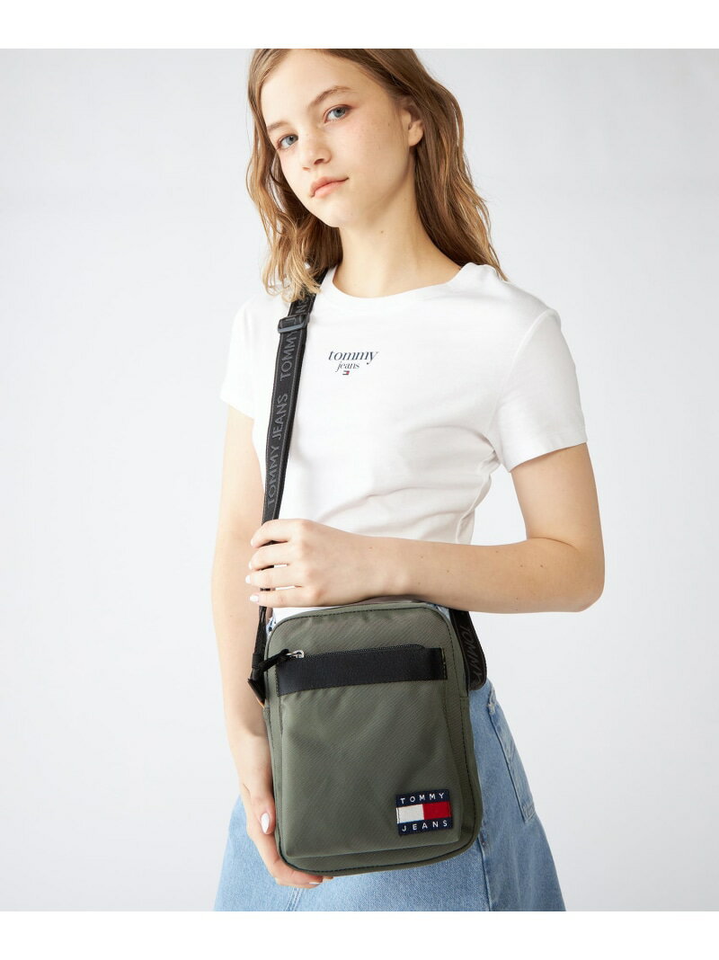 TOMMY JEANS (M)TOMMY HILFIGER(トミーヒルフィガー) デイリーリポーターバッグ トミーヒルフィガー バッグ ショルダーバッグ グリーン ネイビー【送料無料】