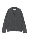 Maison Margiela エルボーパッチウールカーディガン メゾンマルジェラ トップス カーディガン グレー ホワイト【送料無料】