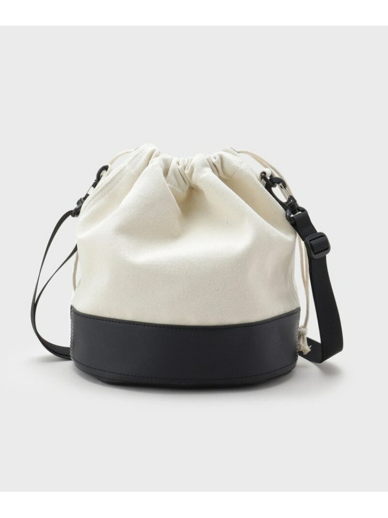 【SALE／20%OFF】THE SHOP TK BOUOキャンバス巾着ショルダー ザ ショップ ティーケー バッグ ショルダーバッグ ホワイト ブラック【RBA_E】