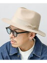 ReqHatter ハット メンズ 帽子 中折れハット フェルトハット ウール つば広 シンプル エー.エム.エス. 帽子 ハット ベージュ グレー ブラック ...