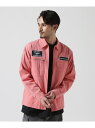 アヴィレックス ブルゾン メンズ AVIREX 《直営店限定》PIGMENT ZIP UP JACKET / ピグメント ジップアップ ジャケット / AVIREX / アヴィレックス アヴィレックス ジャケット・アウター ブルゾン・ジャンパー ピンク グレー【送料無料】