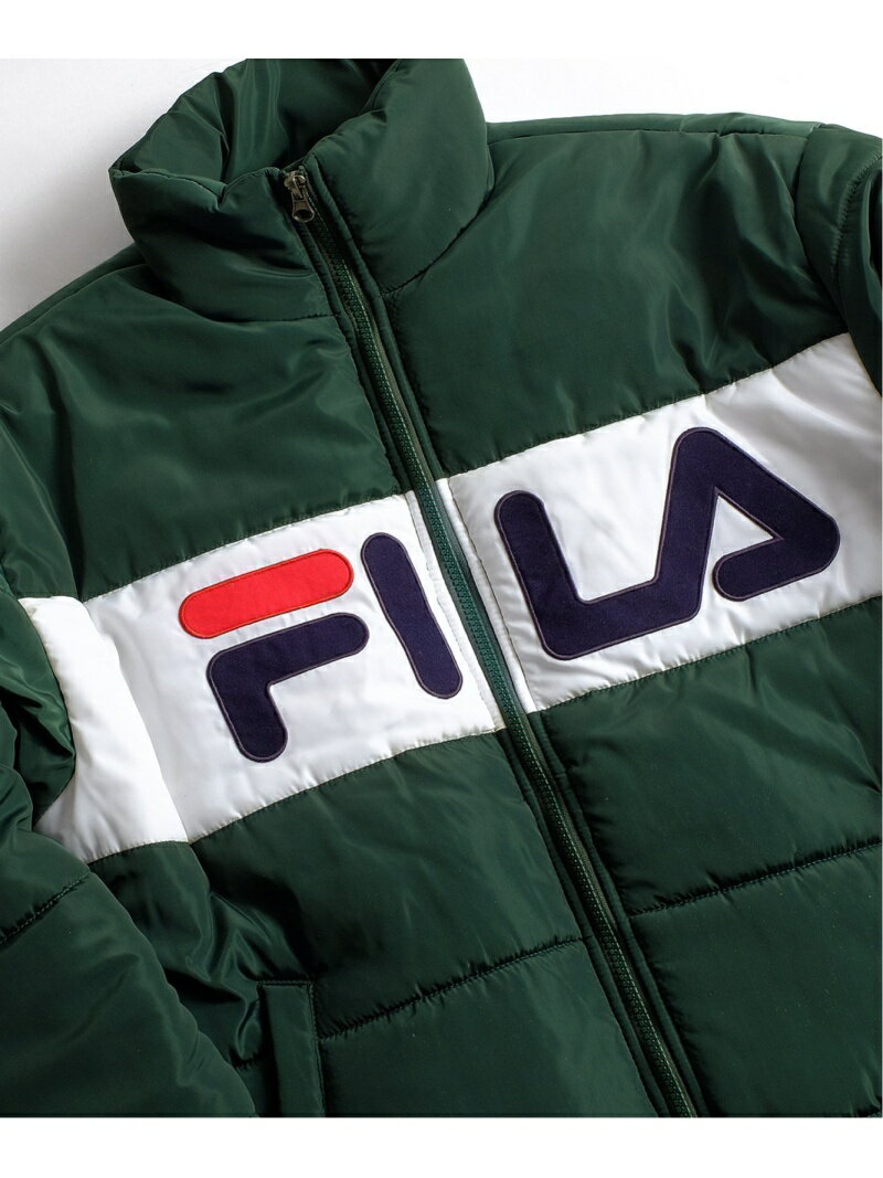 FILA 中綿ブルゾン ジップファイブ コート/ジャケット ダウンジャケット グリーン ブラック レッド【送料無料】