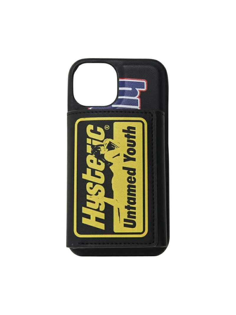 HYSTERIC GLAMOUR SLACK PACK 三つ折りウォレット付きiPhoneカバー ヒステリックグラマー スマホグッズ オーディオ機器 スマホ タブレット PCケース/カバー ブラック【送料無料】