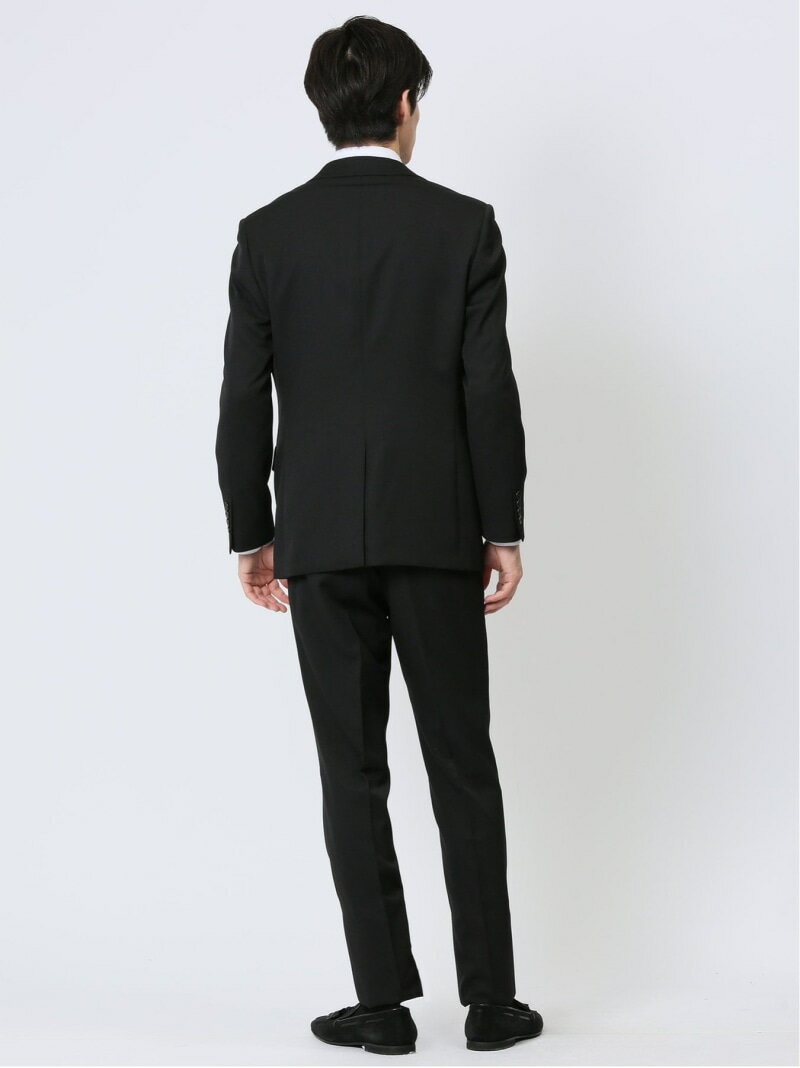 【SALE／30%OFF】TAKA-Q ストレッチウォッシャブル スリムフィット 2ボタン2ピーススーツ ストライプ黒 メンズ セットアップ ジャケット ビジネス カジュアル 通勤 仕事 タカキュー スーツ・フォーマル セットアップスーツ ブラック【RBA_E】【送料無料】