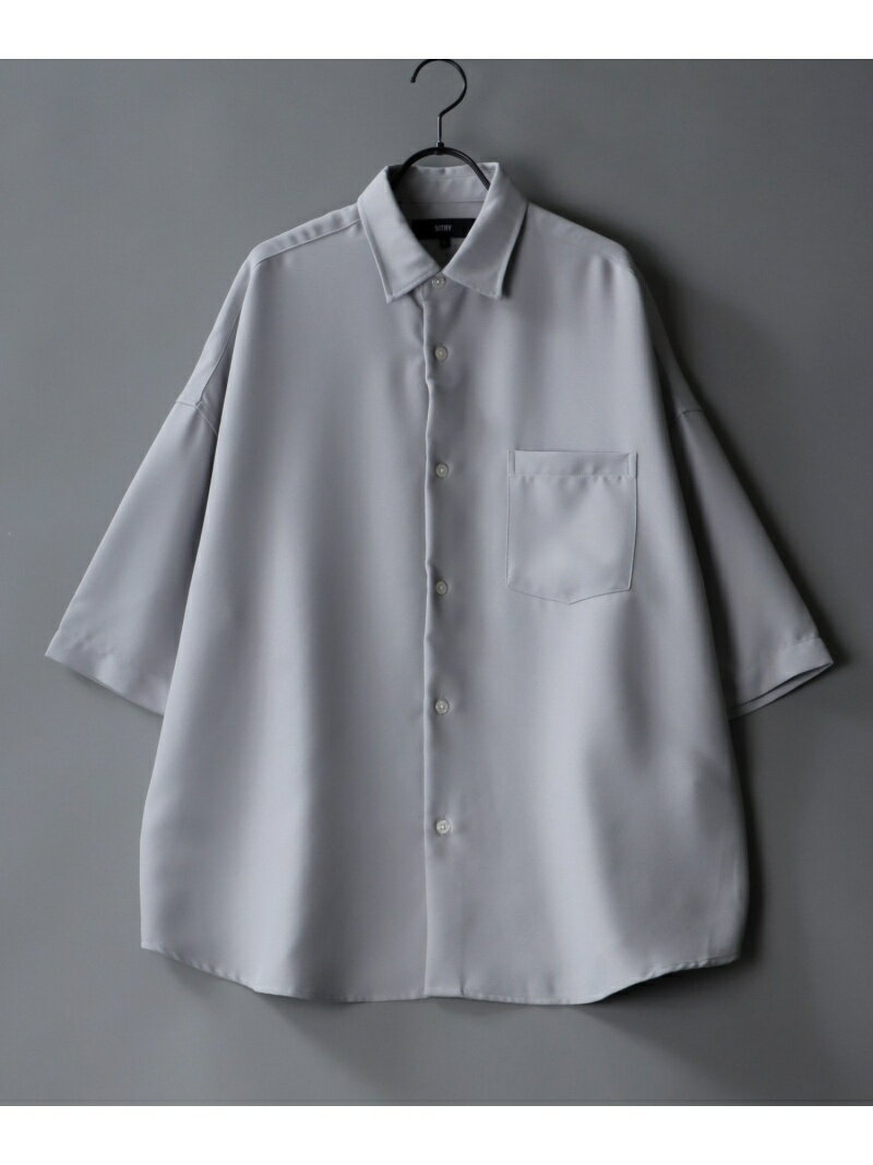 【SALE/10%OFF】SITRY シャツ メンズ 半袖 オーバーサイズ レギュラー カラーシャツ シトリー トップス シャツ・ブラウス ブルー ベージュ グ...
