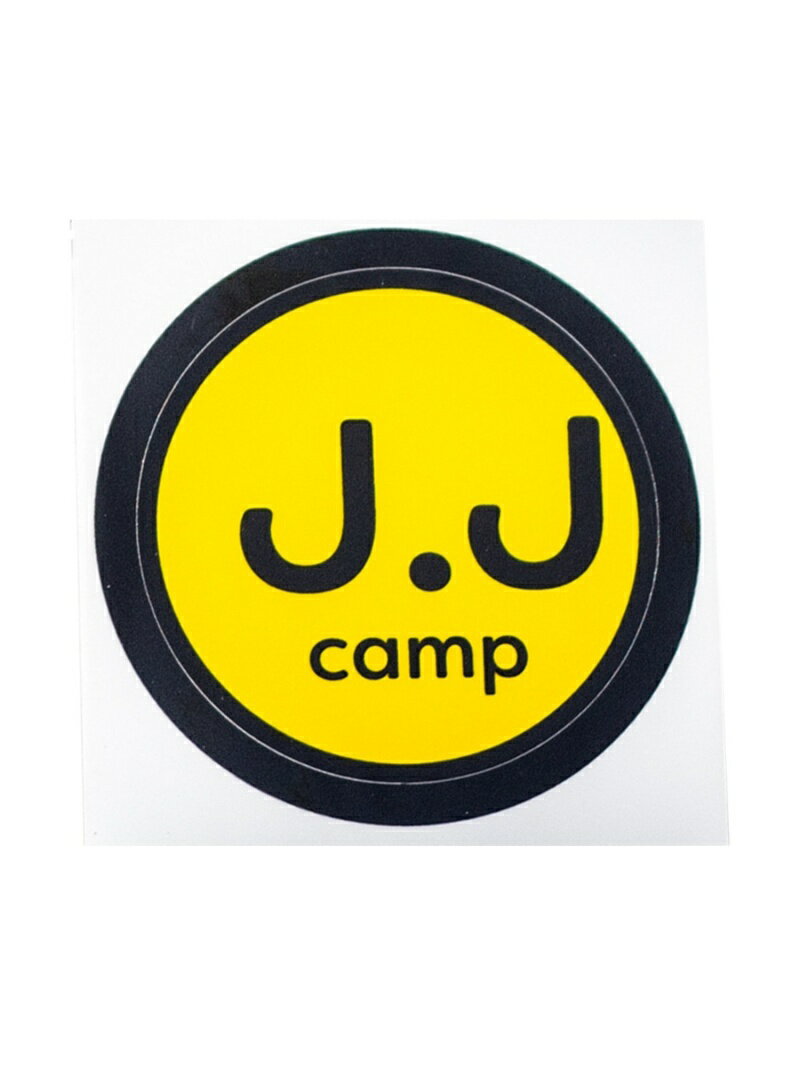 【SALE／7%OFF】J.J CAMP J.J CAMP/(U)J.J CAMP ロゴステッカー6.5cm ローブ 文房具 ステッカー・シール・テープ イエロー ホワイト【RBA_E】