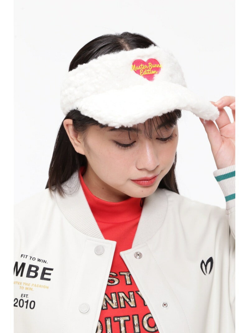 MASTER BUNNY EDITION ハートロゴボアバイザー (LADIES) マスターバニーエディション 帽子 その他の帽子 ブラック ブラウン ホワイト【送料無料】