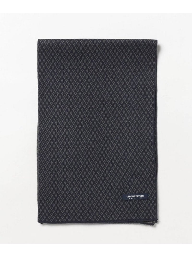 UNION STATION 小紋柄リバーシブルマフラー メンズ ビギ ファッション雑貨 マフラー・ストール・ネック..