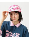 Jack Bunny!! プリントフラットブリムキャップ (UNISEX) ジャックバニー 帽子 その他の帽子 ホワイト ネイビー【送料無料】
