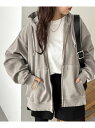 Discoat 【ユニセックス】ピグメントダンボールジップパーカー ディスコート トップス パーカー・フーディー グレー グリーン ブラウン【送料無料】