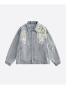 U:UME Broken Design Washed Denim Jacket ユーム ジャケット・アウター デニムジャケット【先行予約】*【送料無料】
