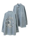 【SALE/30%OFF】CONVERSE TOKYO PIGMENT DYE BACK TIGER PRINT SHIRT コンバーストウキョウ トップス シャツ・ブラウス ブルー ベージュ パープル【RBA_E】【送料無料】