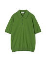 TOMORROWLAND BUYING WEAR JOHN SMEDLE ISIS EASY FIT ニットポロシャツ トゥモローランド トップス ニット グリ...