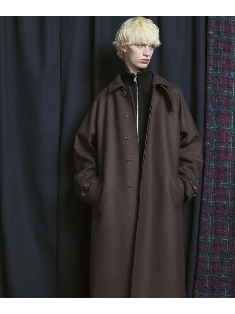 MAISON SPECIAL Super140s Prime-Over Melton Balmachan Coat メゾンスペシャル ジャケット・アウター ステ...