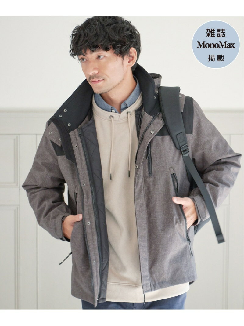 楽天Rakuten Fashion Menikka 【雑誌MonoMax12月号掲載】sorona（R） 3WAYマウンテンパーカー【撥水/保温】 イッカ ジャケット・アウター その他のジャケット・アウター ベージュ グリーン ブラック グレー ネイビー【送料無料】