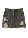 X-girl X-girl/(U)DISTRESSED DNM MN SK エックスガール スカート ミニスカート ブラック ブルー【送料無料】