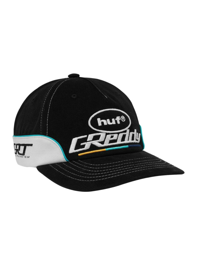 HUF HUF X GREDDY RACING TEAM HAT ハフ コラボ ハフ 帽子 キャップ ブラック【送料無料】