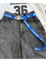 WEGO MEN'S Dickies ロゴプリントベルト ウィゴー ファッション雑貨 ベルト イエロー ブラック ブルー ブラウン グリーン レッド