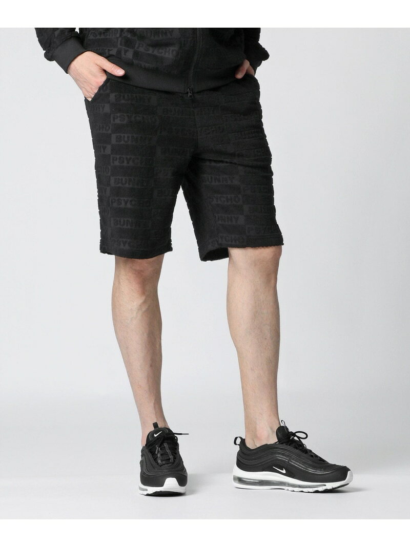【SALE／30%OFF】Psycho Bunny ブロックジャガード セットアップ パイルショーツ サイコバニー パンツ その他のパンツ ブラック【RBA_E】【送料無料】
