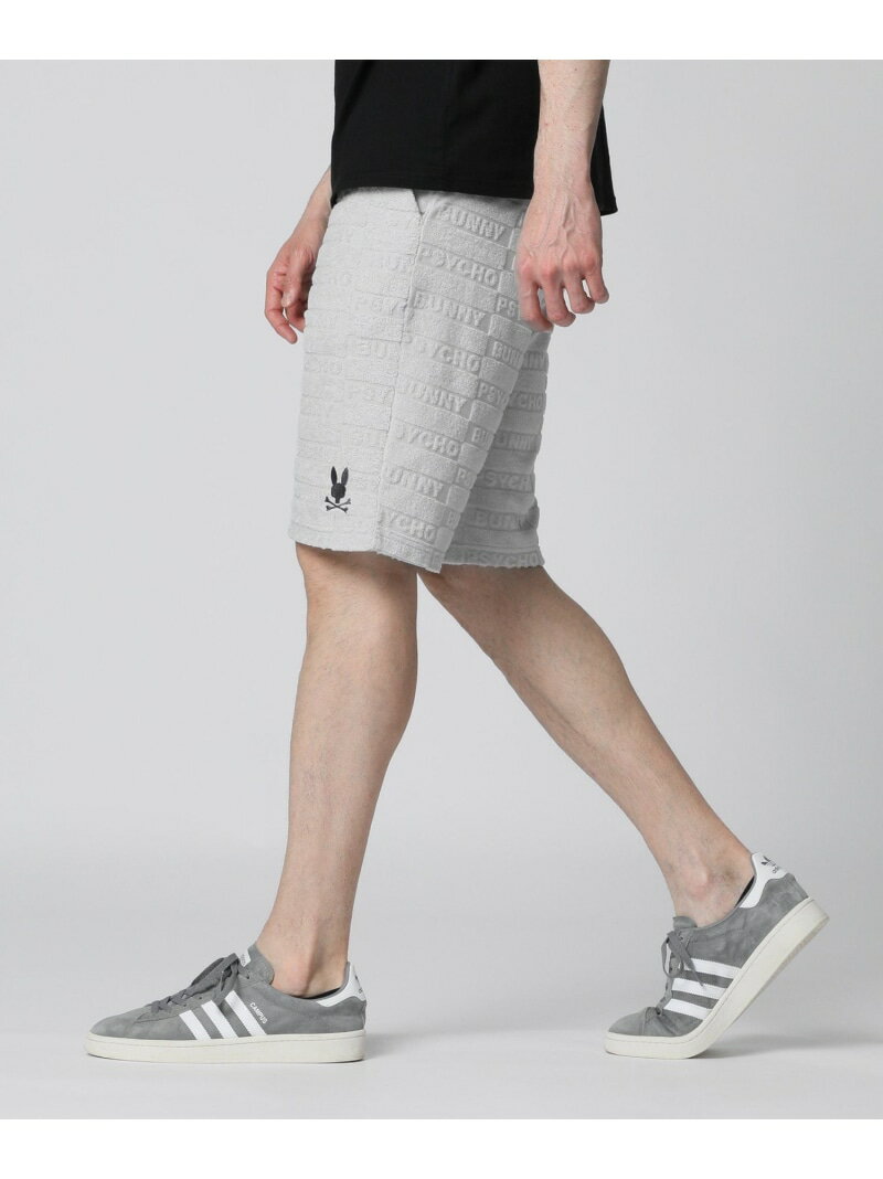 【SALE／30%OFF】Psycho Bunny ブロックジャガード セットアップ パイルショーツ サイコバニー パンツ その他のパンツ ブラック【RBA_E】【送料無料】