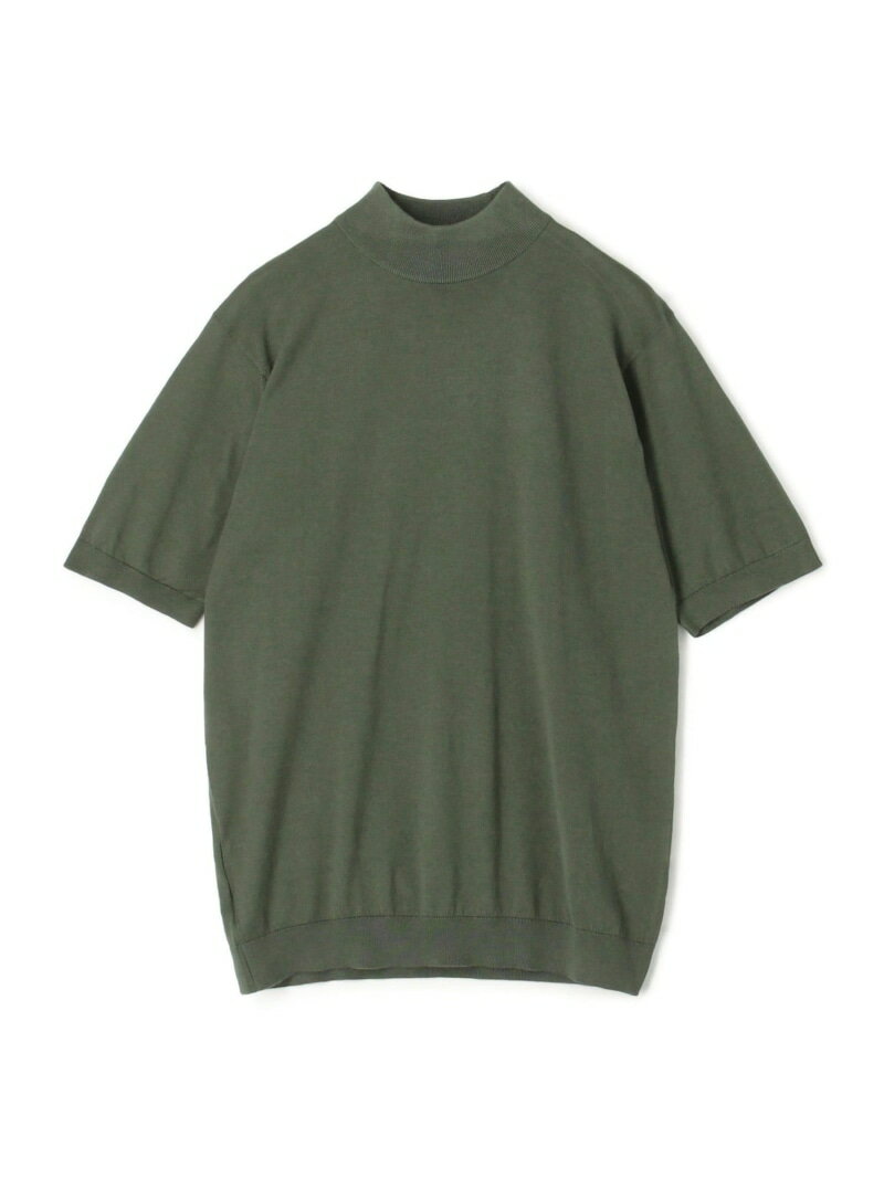 【SALE／30%OFF】TOMORROWLAND BUYING WEAR JOHN SMEDLEY コットン モックネックプルオーバー トゥモローランド トップス ニット ブラック グレー カーキグリーン【RBA_E】【送料無料】