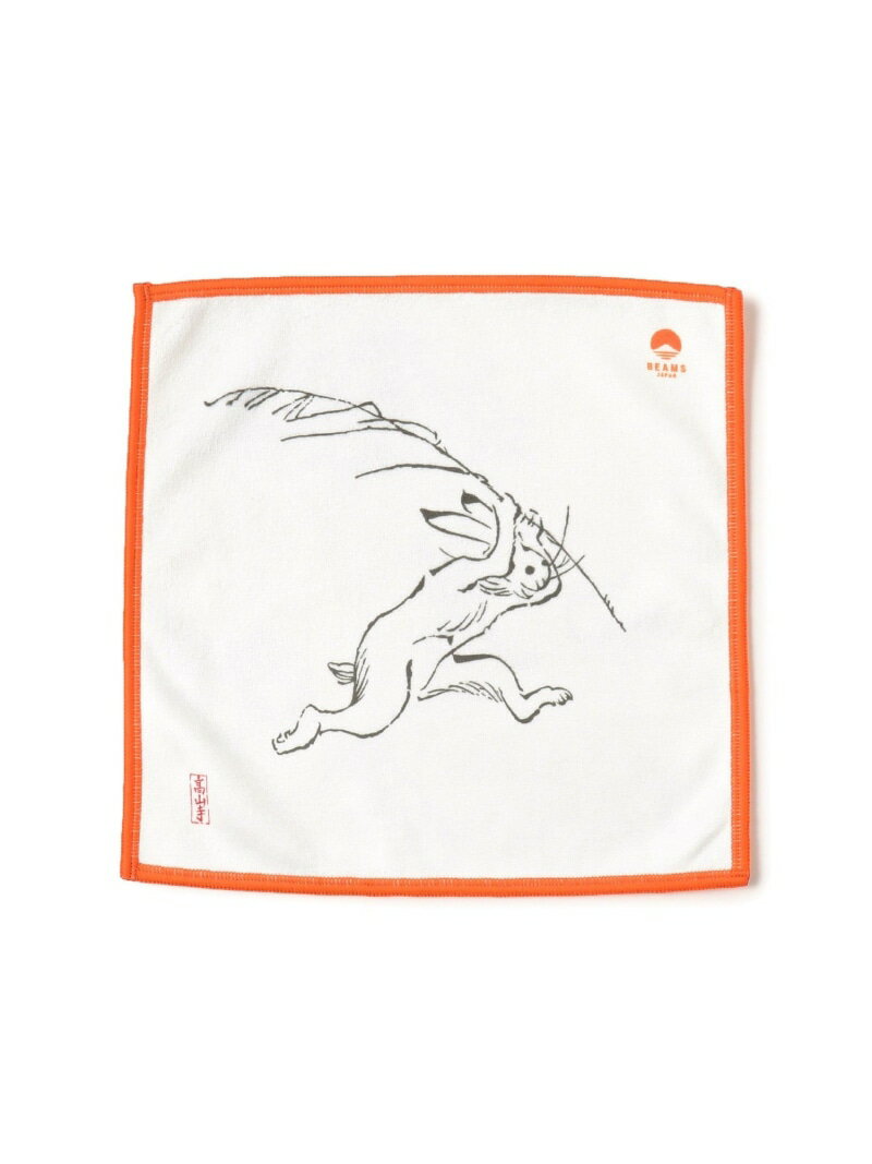 BEAMS JAPAN 【別注】山本仁商店 / 鳥獣戯画 福ふく布 ハンカチ ビームス ジャパン ファッション雑貨 ハンカチ・ハンドタオル