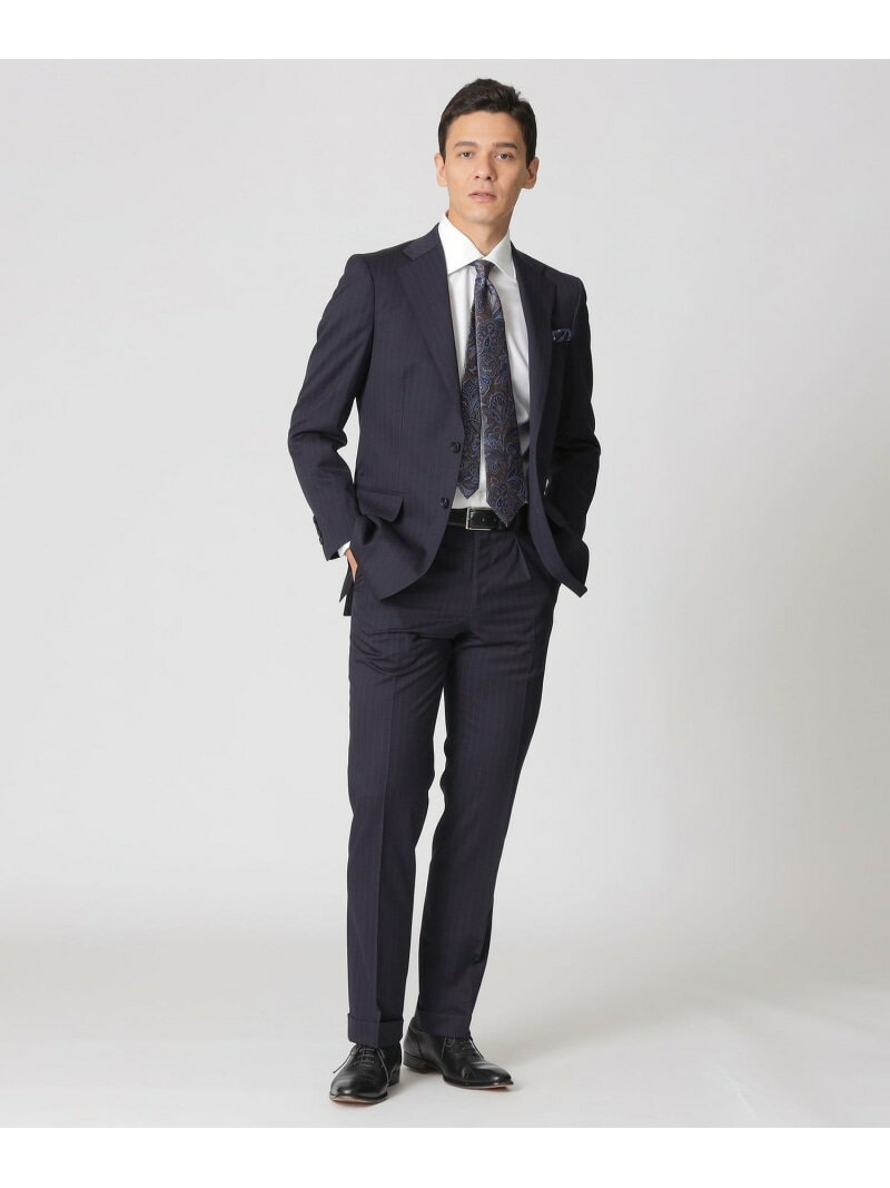 Paul Stuart 【BAKER MODEL】フェードストライプ柄スーツ ポール・スチュアート スーツ・フォーマル セットアップスーツ ネイビー【送料無料】