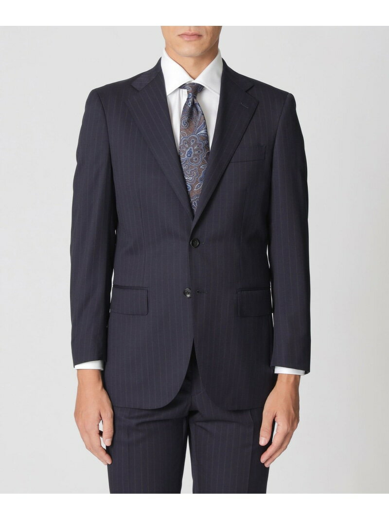 Paul Stuart 【BAKER MODEL】フェードストライプ柄スーツ ポール・スチュアート スーツ・フォーマル セットアップスーツ ネイビー【送料無料】