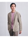 【SALE/50%OFF】UNITED ARROWS ジャガードストライプ シングル2ボタン テーラードジャケット T-MODEL ユナイテッドアローズ ジャケット・アウター テーラードジャケット・ブレザー ベージュ【RBA_E】【送料無料】