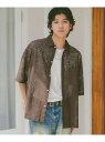 【SALE/30%OFF】RAGEBLUE ルーズレースシャツ/シアーシャツ レイジブルー トップス シャツ・ブラウス ブラウン グリーン ホワイト ブラック【RBA_E】【送料無料】