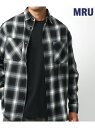 【SALE/3%OFF】MRU MRU チェックシャツ メンズ オンブレチェック カジュアル マルカワ トップス シャツ・ブラウス ブラック ホワイト ブラウン レッド イエロー ネイビー【RBA_E】【送料無料】