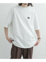 【SALE/40%OFF】URBAN RESEARCH 【別注】Dickies*UR Lab. ロゴTシャツ(5分袖 アーバンリサーチ カットソー Tシャツ ホワイト ブラック ブルー グリーン【RBA_E】