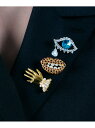 IRIS47 IRIS 47/lady hand brooch BO127 セットアップセブン アクセサリー・腕時計 ブローチ・コサージュ・バッジ ブラック ゴールド【送料無料】