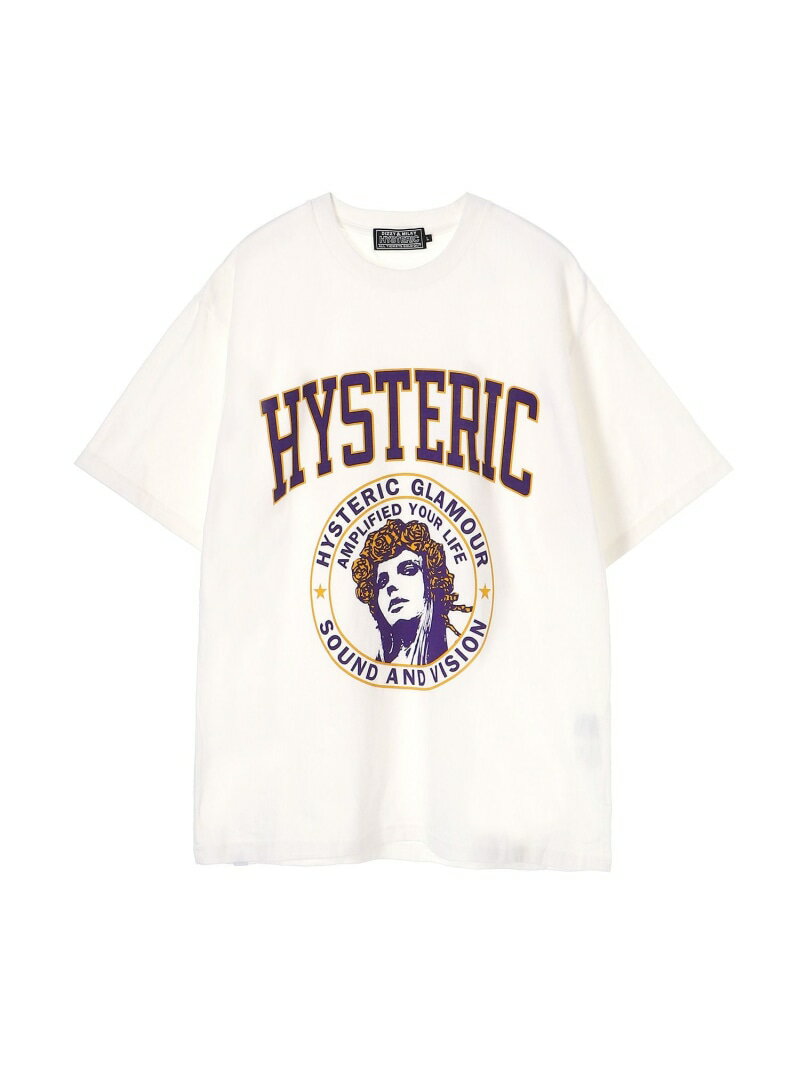 ヒステリックグラマー HYSTERIC GLAMOUR HG ACADEMY Tシャツ ヒステリックグラマー トップス カットソー・Tシャツ ホワイト ベージュ ブラック【送料無料】