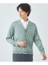 【SALE/70%OFF】UNITED ARROWS green label relaxing スビン ハイツイスト Vネック カーディガン ユナイテッドアローズ アウトレット トップス カーディガン ネイビー グリーン グレー【RBA_E】