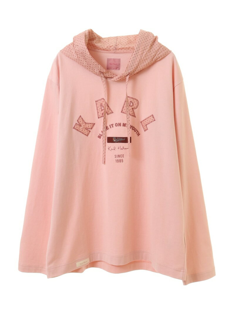 Karl Helmut 水玉ロータリープリントフード付きカットソー ピンクハウス トップス カットソー・Tシャツ ピンク ブルー ベージュ ブラック グリーン【送料無料】