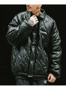 【SALE／45%OFF】Subciety FAKE LEATHER PADDED JKT サブサエティ ジャケット・アウター ブルゾン・ジャンパー ブラック ホワイト カーキ【RBA_E】【送料無料】