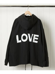 キャサリンハムネット KATHARINE HAMNETT KATHARINE HAMNETT/(U)REBEL PARKA WITH LOVE リバースプロジェクトストア トップス パーカー・フーディー ブラック カーキ【送料無料】