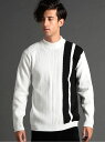【SALE/30%OFF】NICOLE CLUB FOR MEN 【22年モデル WEB限定再販売】編地切替モックネックニット ニコル トップス ニット レッド...